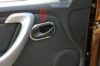 Накладка под ручку внутренняя двери (нерж.) 2 шт RENAULT CLIO III - HB 2006 -2012